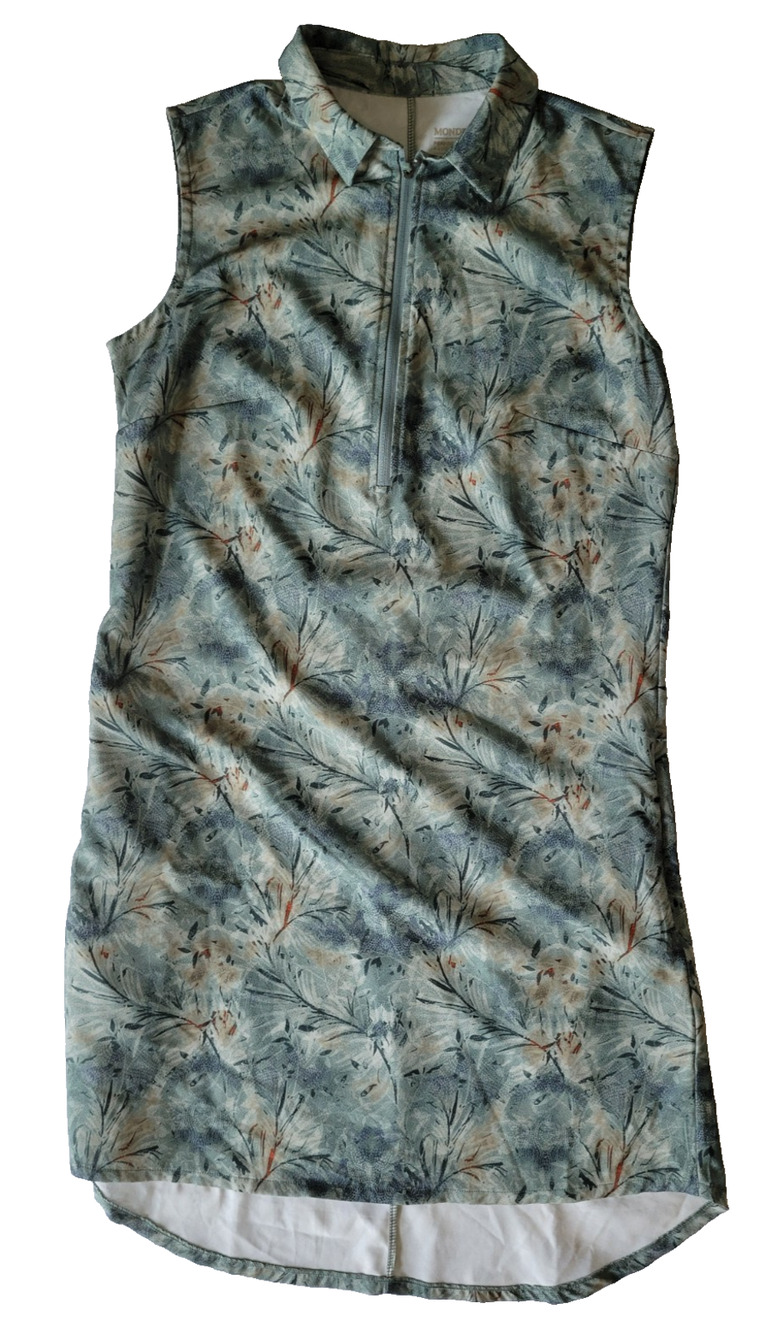 Mondetta Performance Luxury Womens XS Floral Golf Dress Sleeveless Quarter Zip